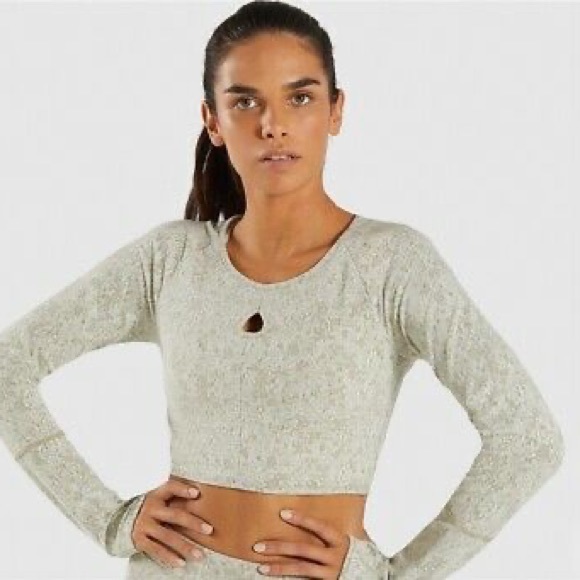 white crop gym top